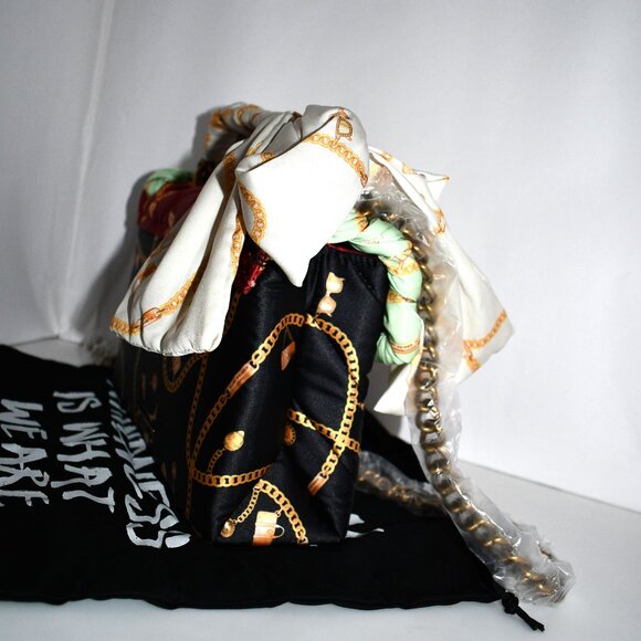 Kurt Geiger Kensington Quilted Nylon Scarf Handle Shoulder Satchel Bag #97990992 - Picture 8 of 9